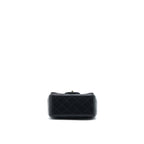 CHANEL MINI SQUARE FLAP BAG LAMBSKIN BLACK LGHW (MICROCHIP)