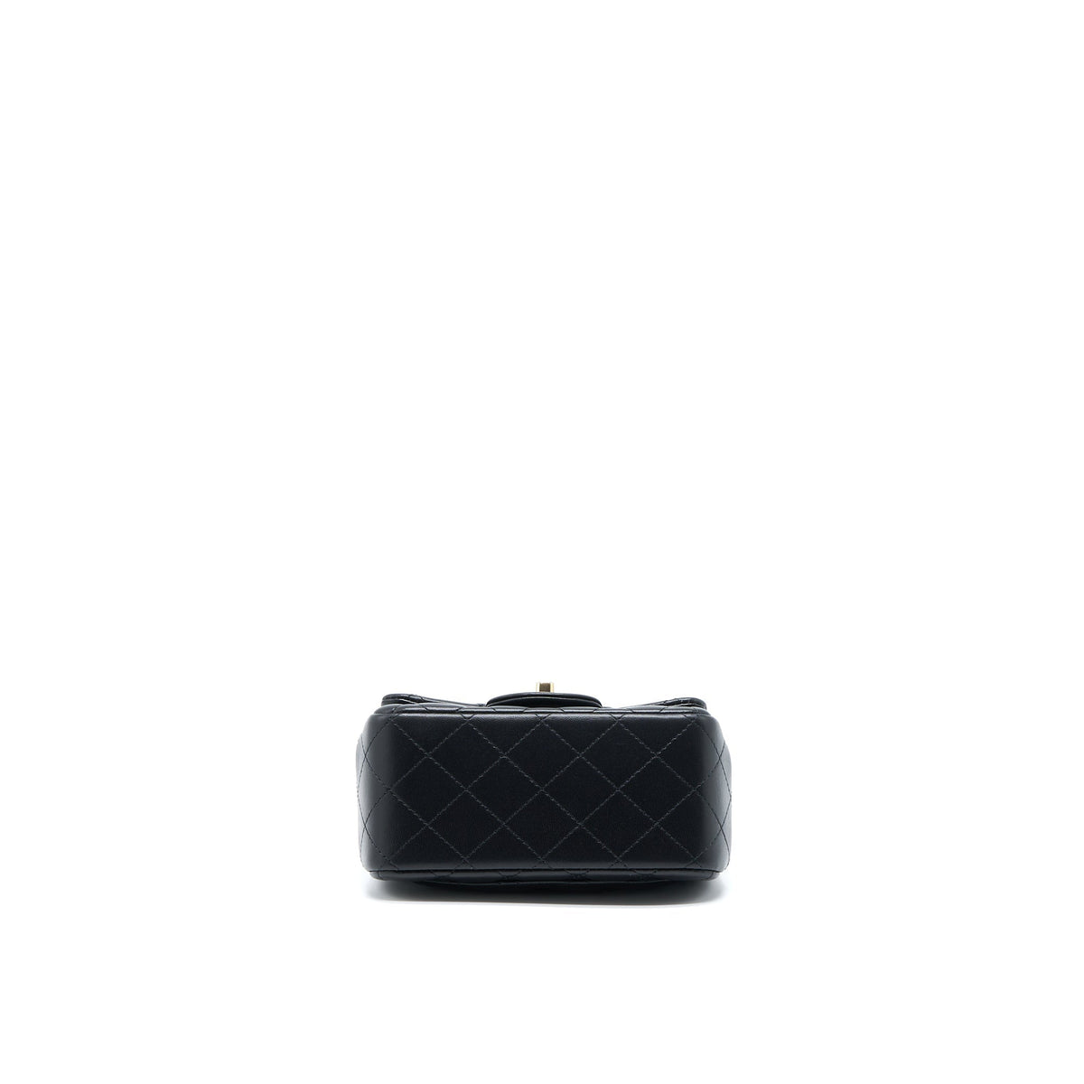 CHANEL MINI SQUARE FLAP BAG LAMBSKIN BLACK LGHW (MICROCHIP)