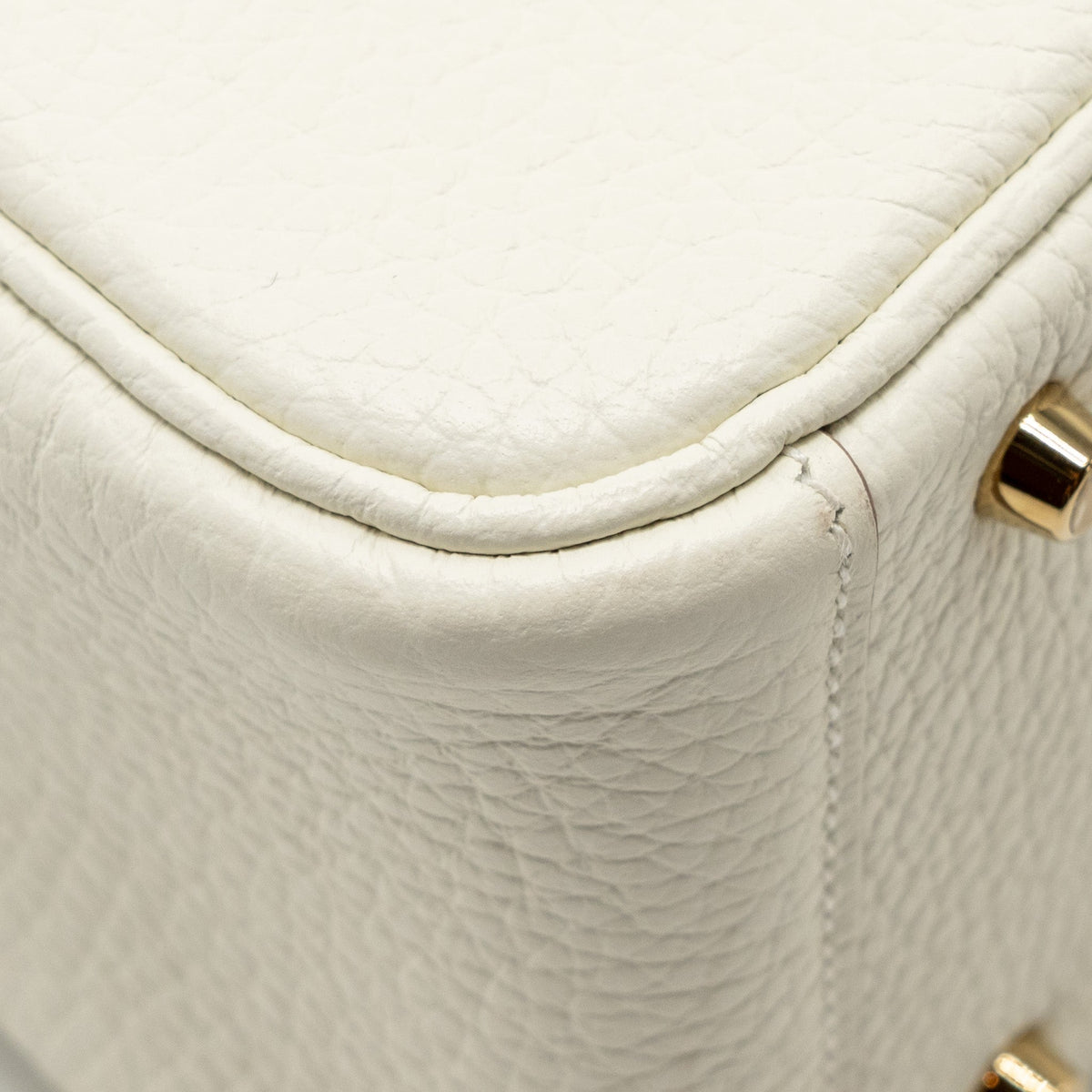 HERMES MINI LINDY CLEMENCE MUSHROOM / NATA WITH MULTICOLOR STRAP GHW