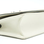 DIOR SMALL STUDDED DIORAMA WHITE WITH BLACK HARDWARE
