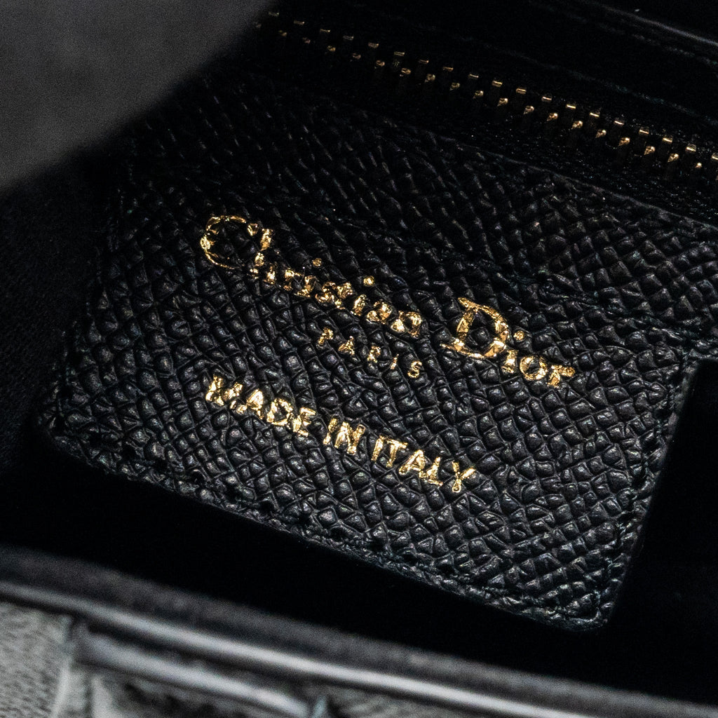 DIOR MEDIUM SADDLE BAG WITH STRAP CALFSKIN BLACK GHW