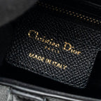 DIOR MEDIUM SADDLE BAG WITH STRAP CALFSKIN BLACK GHW