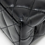 CHANEL MINI KELLY SHOPPING TOTE BAG CALFSKIN BLACK GHW (MICROCHIP)