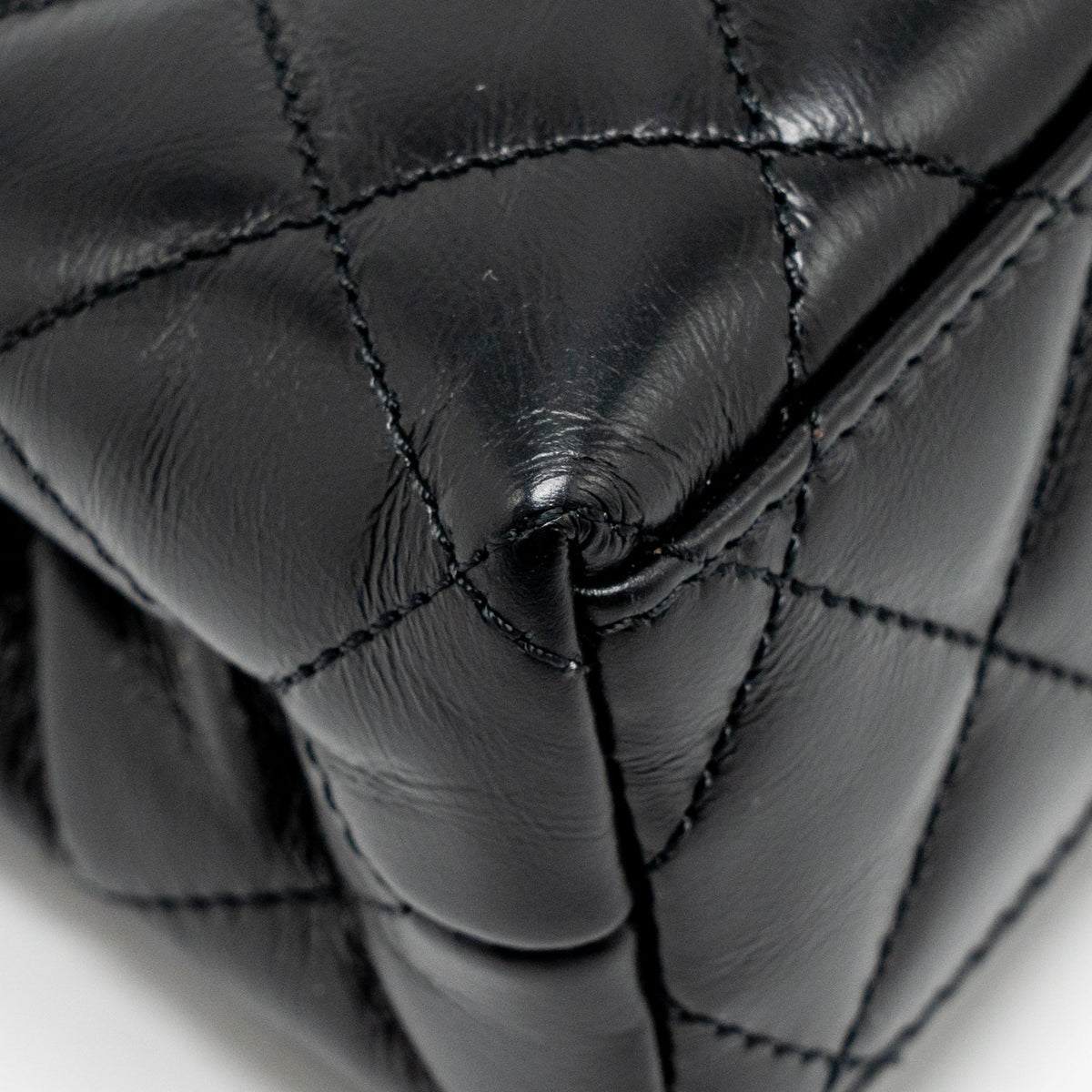 CHANEL MINI KELLY SHOPPING TOTE BAG CALFSKIN BLACK GHW (MICROCHIP)