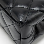 CHANEL MINI KELLY SHOPPING TOTE BAG CALFSKIN BLACK GHW (MICROCHIP)