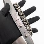 Chanel Reverso Boy Flap Patent Iridescent Grey SHW