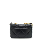 CHANEL 19 SMALL BAG LAMBSKIN BLACK MULTICOLOUR HARDWARE