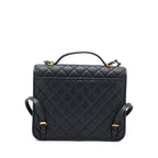 CHANEL 22K LARGE BACKPACK CAVIAR BLACK BRUSHED GHW (MICROCHIP)