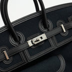 HERMES BIRKIN 25 CARGO CANVAS TOILE GEOLAND / SWIFT BLACK SHW