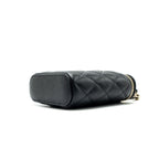CHANEL VANITY CASE WITH DETAIL CC LOGO ON CHAIN CAVIAR BLACK LGHW