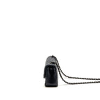 Chanel Mini Rectangular Flap Bag Caviar Dark Blue RUTHENIUM HARDWARE