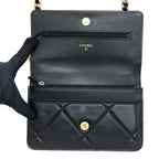 CHANEL 19 WALLET ON CHAIN LAMBSKIN BLACK MULTICOLOUR HARDWARE (MICROCHIP)