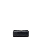 Chanel Mini Rectangular Flap Bag Caviar Dark Blue RUTHENIUM HARDWARE
