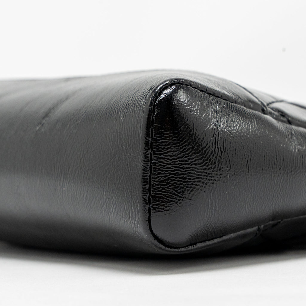 CHANEL MINI 31 BAG SHINY LAMBSKIN BLACK LGHW (MICROCHIP)