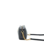 GUCCI MARMONT SMALL MATELASSE SHOULDER BAG BLACK GHW