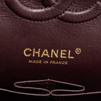 CHANEL MEDIUM CLASSIC DOUBLE FLAP BAG LAMBSKIN CHEVRON BLACK LGHW