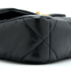 CHANEL SMALL 19 BAG LAMBSKIN BLACK WITH MULTICOLOUR HARDWARE (MICROCHIP)