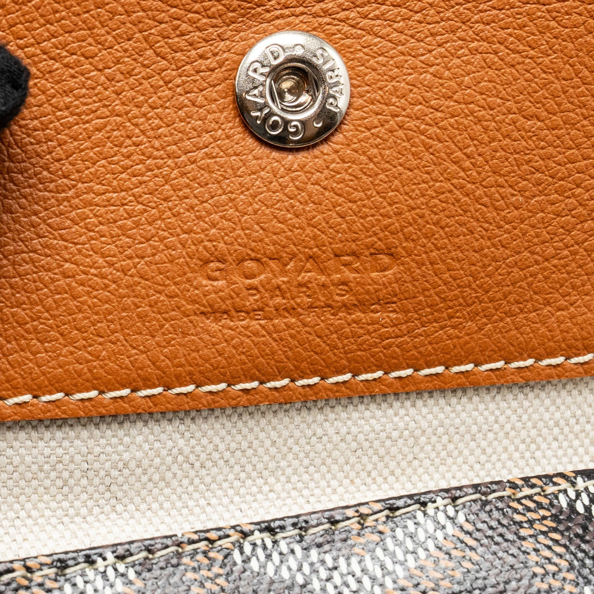 Goyard Saint Louis GM Tote Goyardine Canvas/Calfskin Black/Tan SHW