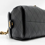CHANEL SMALL 25 BAG CAVIAR BLACK GHW (MICROCHIP)