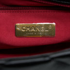 CHANEL SMALL 19 BAG LAMBSKIN BLACK WITH MULTICOLOUR HARDWARE (MICROCHIP)