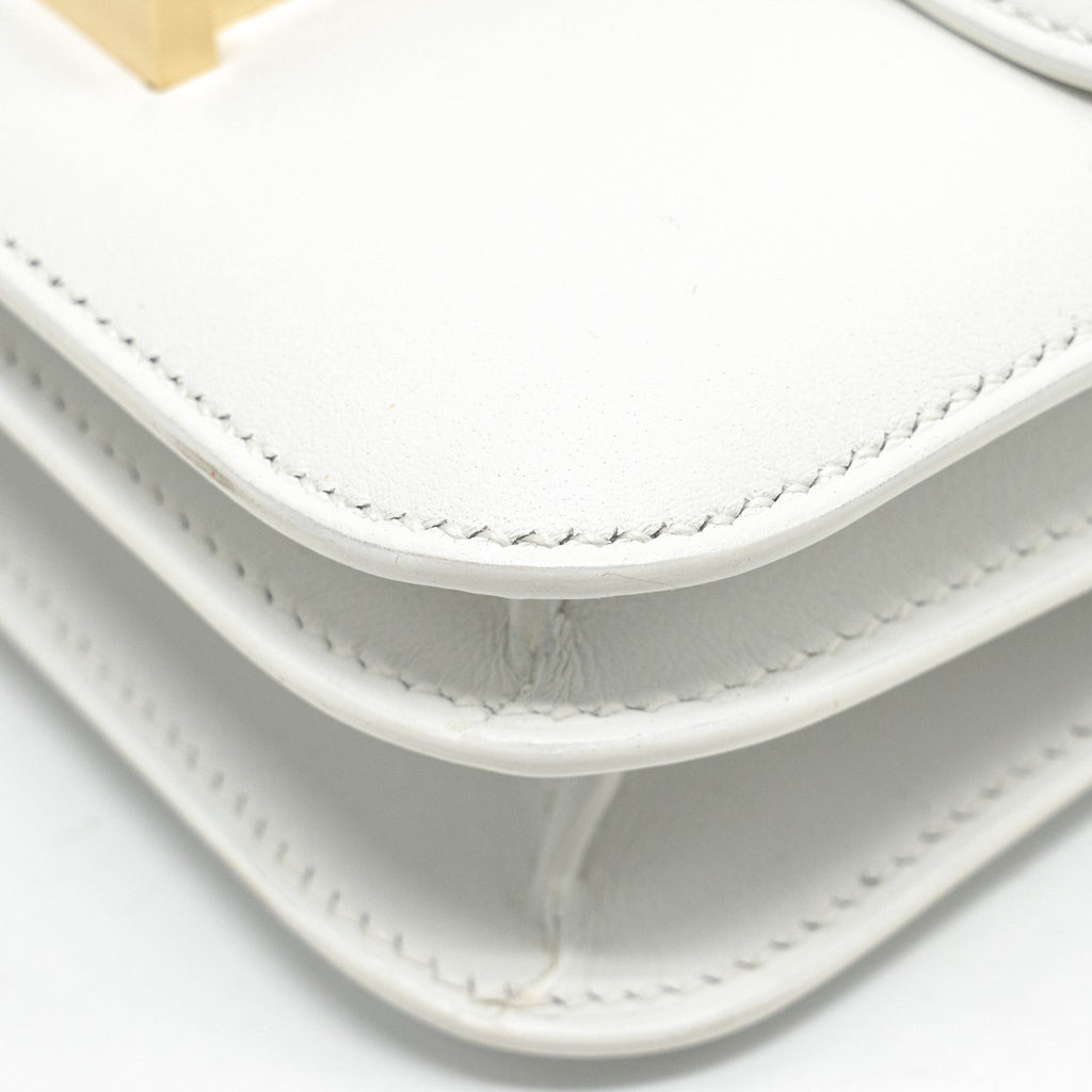 Hermes Mini Constance Swift New White LGHW