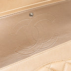 CHANEL CLASSIC JUMBO DOUBLE FLAP BAG CAVIAR IRIDESCENT BEIGE BRUSHED SHW