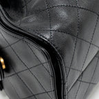 CHANEL SMALL 25 BAG CAVIAR BLACK GHW (MICROCHIP)