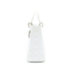 DIOR LADY DIOR BAG LARGE IN WHITE SHW