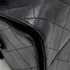 CHANEL SMALL 25 BAG CAVIAR BLACK GHW (MICROCHIP)