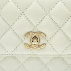 CHANEL SMALL COCO HANDLE CAVIAR WHITE LGHW (MICROCHIP)