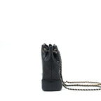 CHANEL SMALL GABRIELLE BACKPACK CALFSKIN BLACK WITH MULTICOLOUR HARDWARE (MICROCHIP)