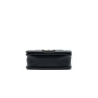 CHANEL SMALL CHEVRON LEBOY BAG CALFSKIN BLACK WITH SHW