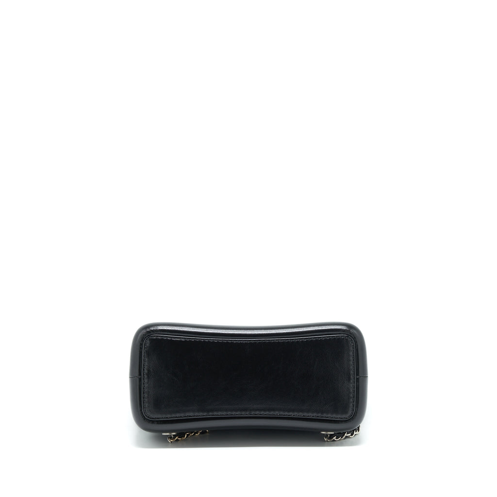 CHANEL SMALL GABRIELLE BACKPACK CALFSKIN BLACK WITH MULTICOLOUR HARDWARE (MICROCHIP)