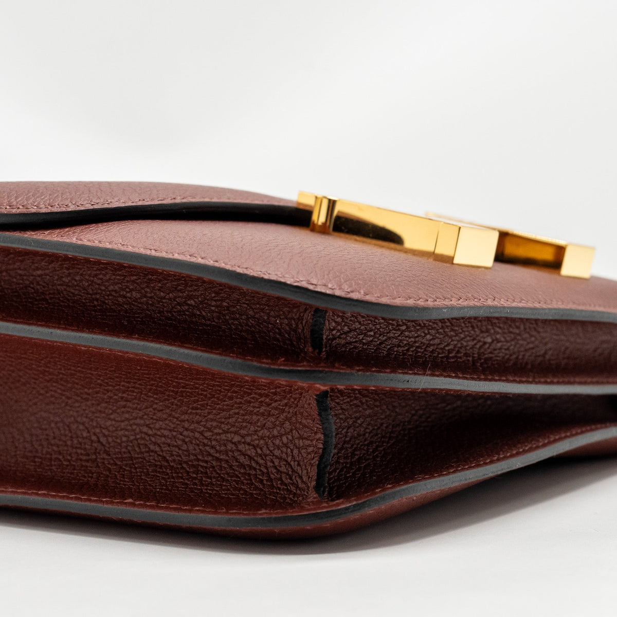 Hermes Mini Constance Evercolor Rouge H GHW