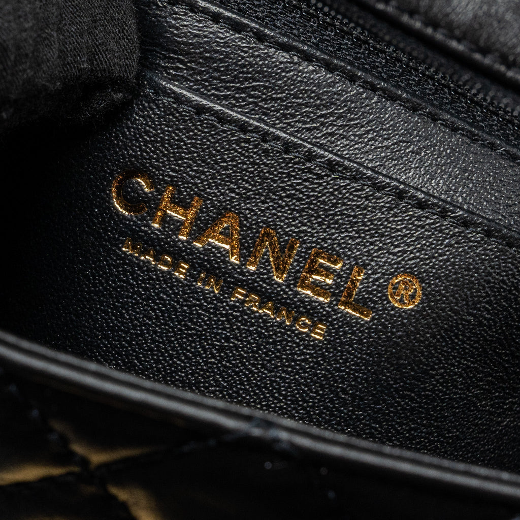 CHANEL MINI 2.55 REISSUE FLAP BAG AGED CALFSKIN BLACK GHW