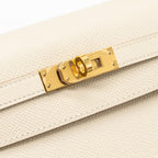 Hermes Kelly 25 Epsom Craie GHW