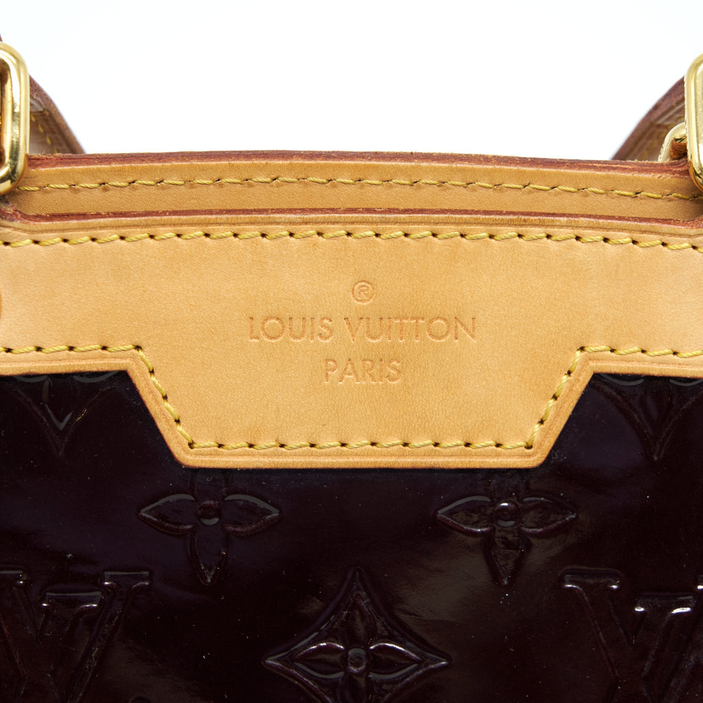 LOUIS VUITTON AMARANTE MONOGRAM VERNIS BREA MM BAG GHW