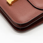 Hermes Mini Constance Evercolor Rouge H GHW