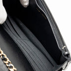 CHANEL TRENDY CC WALLET ON CHAIN LAMBSKIN BLACK LGHW (MICROCHIP)