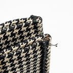 Dior Medium Houndstooth Embroidery Book Tote Canvas Black / White