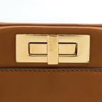FENDI MEDIUM PEEKABOO BAG CALFSKIN CARAMEL GHW