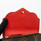 LOUIS VUITTON PORTE FOYLE VICTORINE LOVELY BIRD COMPACT WALLET MONOGRAM CANVAS / RED GHW