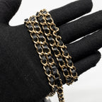 CHANEL CLASSIC VANITY PHONE HOLDER WITH CHAIN CAVIAR BLACK LGHW