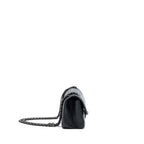 CHANEL MINI REISSUE 2.55 FLAP BAG CHEVRON AGED CALFSKIN SO BLACK