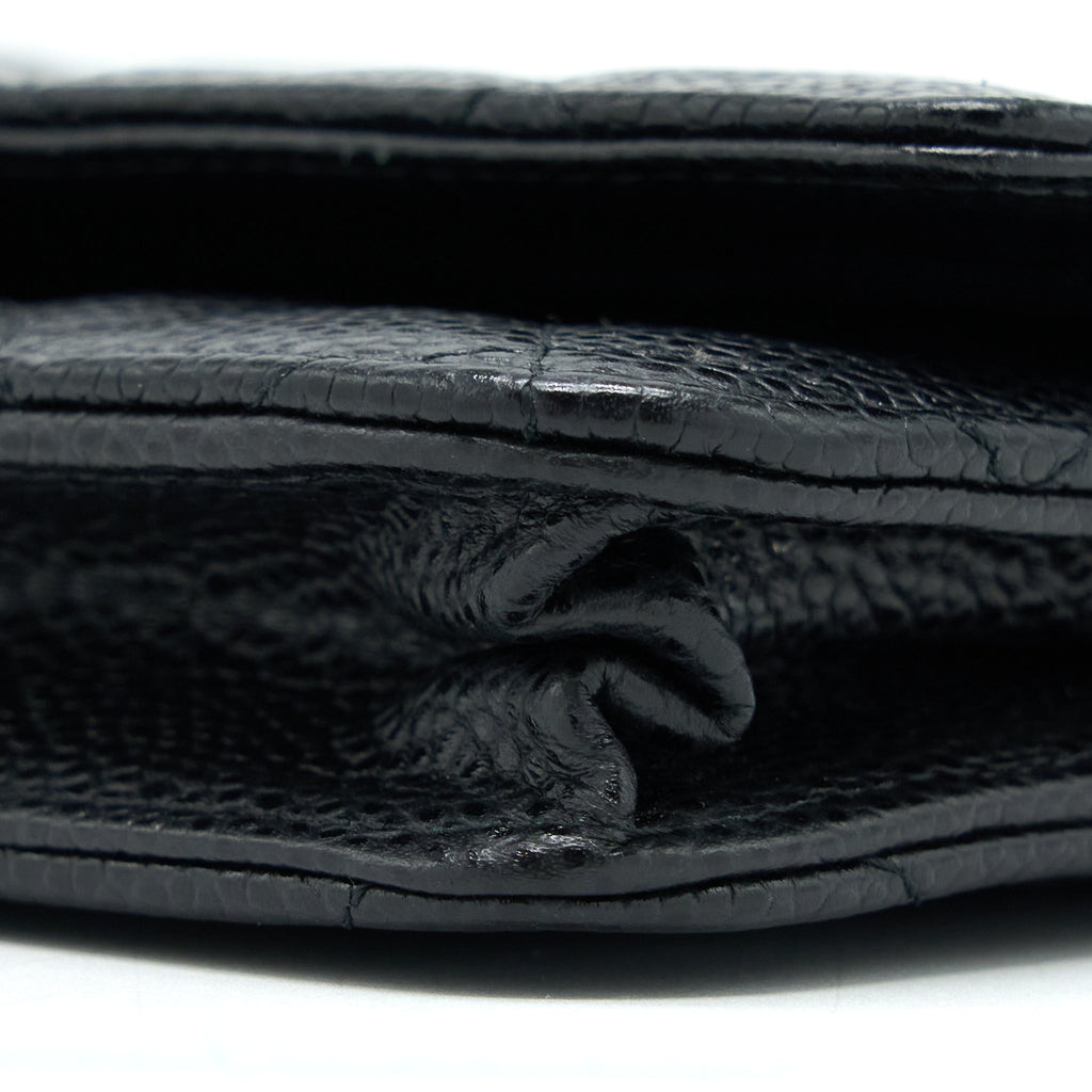 CHANEL CLASSIC WALLET ON CHAIN CAVIAR BLACK SHW