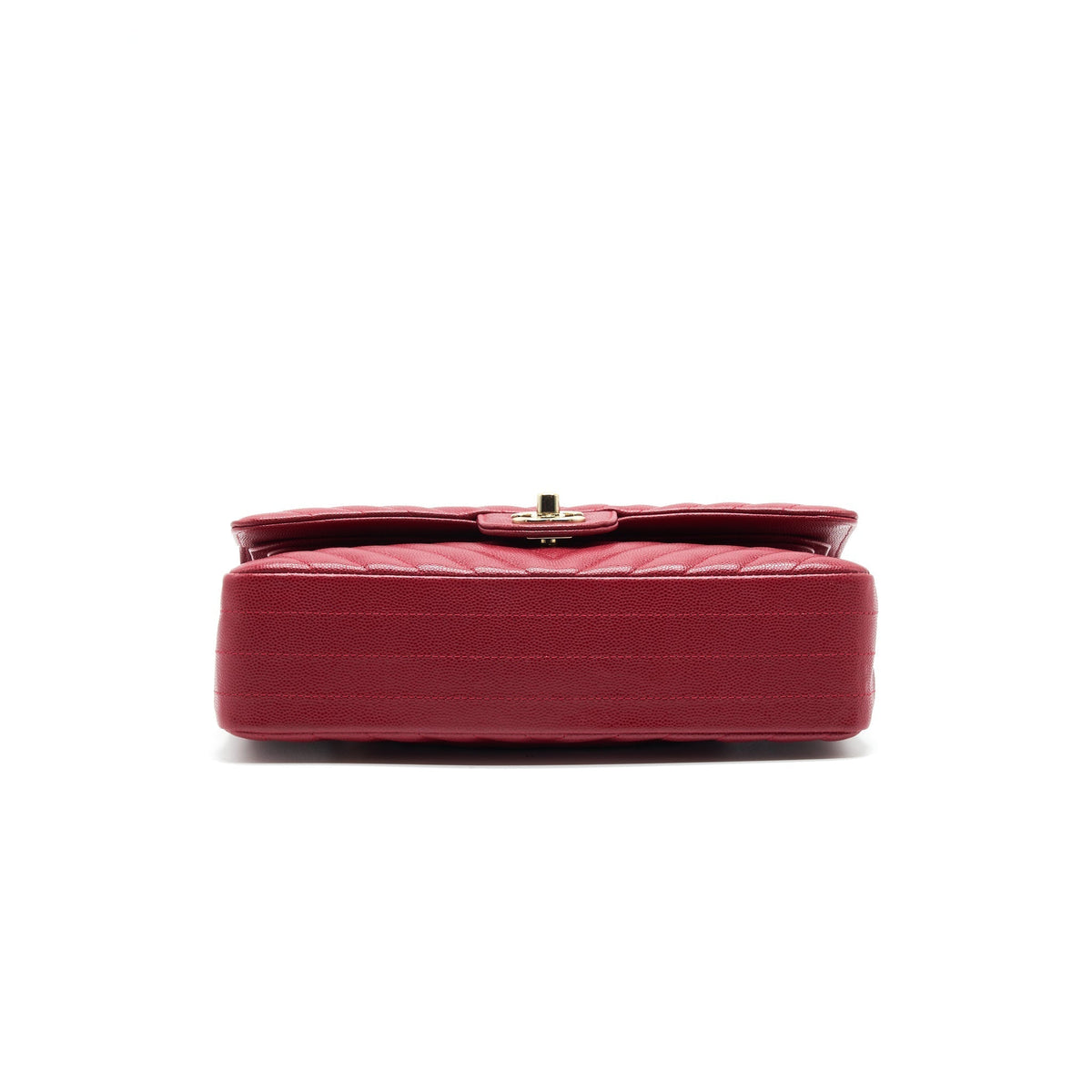 CHANEL MEDIUM CLASSIC DOUBLE FLAP CAVIAR RASPBERRY RED WITH LGHW
