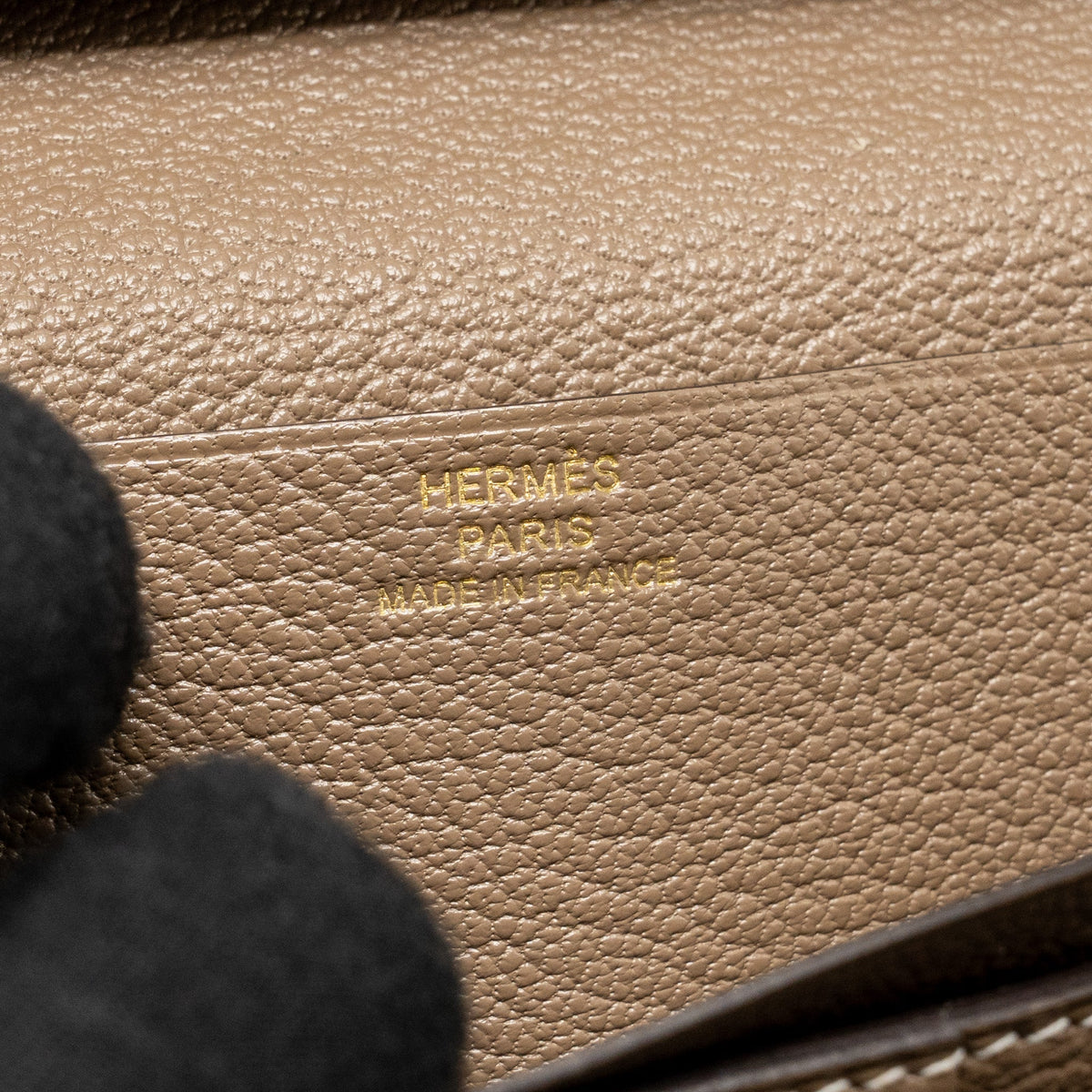 HERMES BEARN LONG WALLET CHÈVRE MYSORE ETOUPE GHW