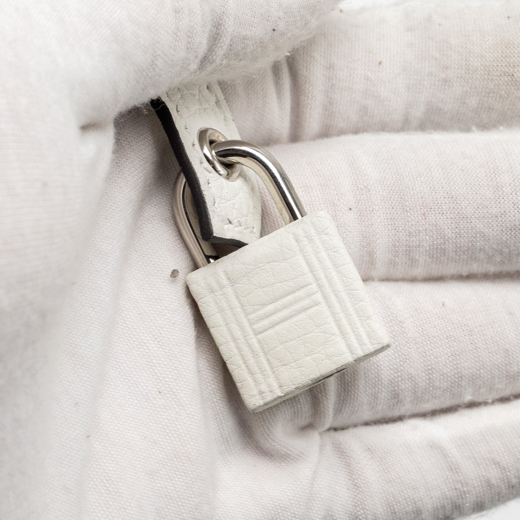 Hermes Picotin 18 Lock Bag Clemence new white SHW