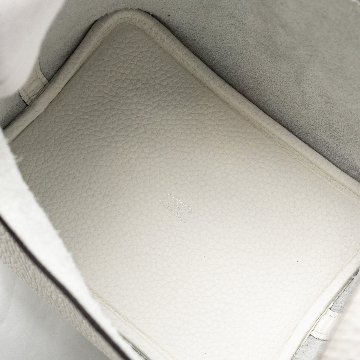 HERMES PICOTIN 18 LOCK BAG CLEMENCE NEW WHITE SHW