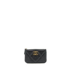 CHANEL 19 MINI POUCH LAMBSKIN BLACK GHW